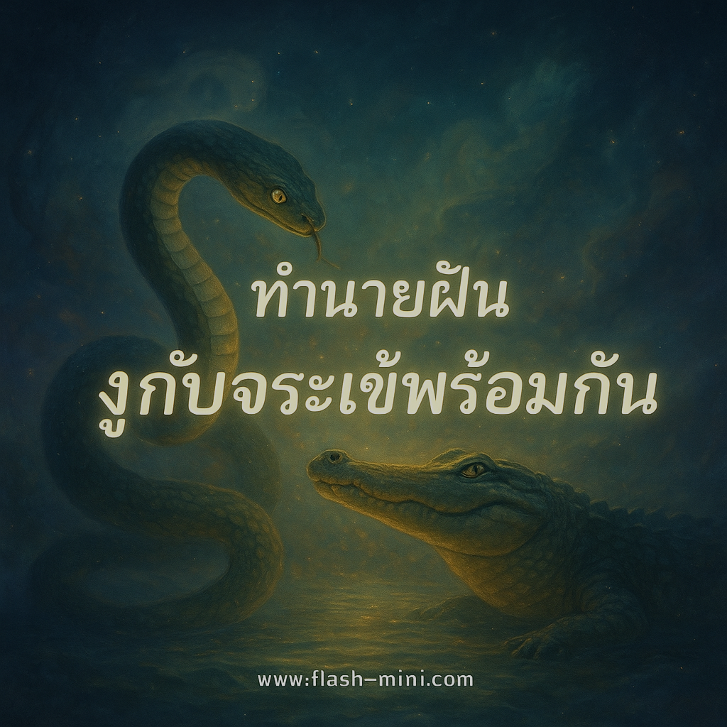งูกับจระเข้พร้อมกัน