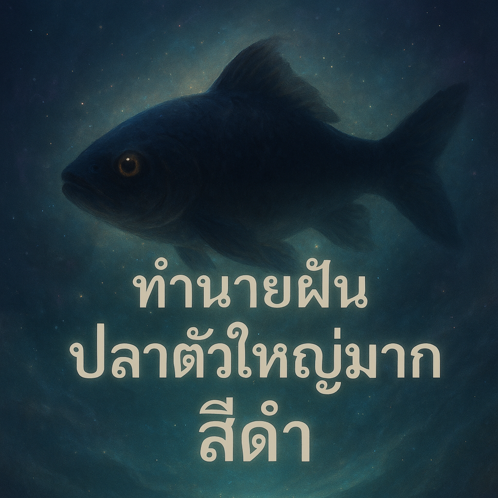 ทำนายฝัน ปลาตัวใหญ่มากสีดำ