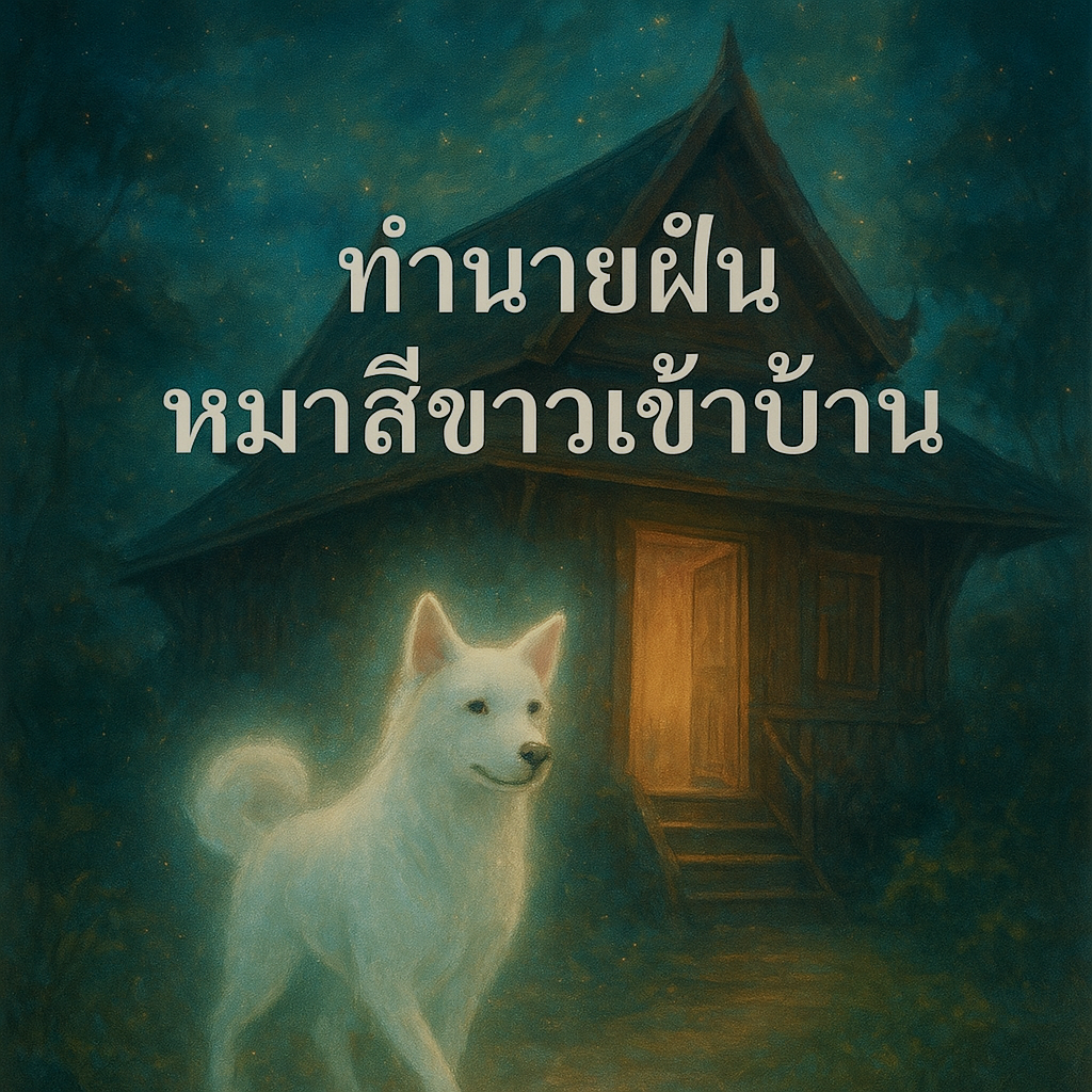 หมาสีขาวเข้าบ้าน