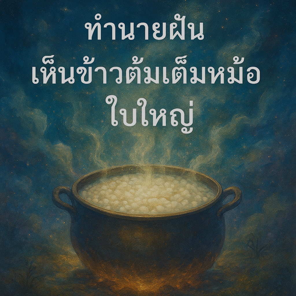 ทำนายฝันเห็นข้าวต้มเต็มหม้อใบใหญ่