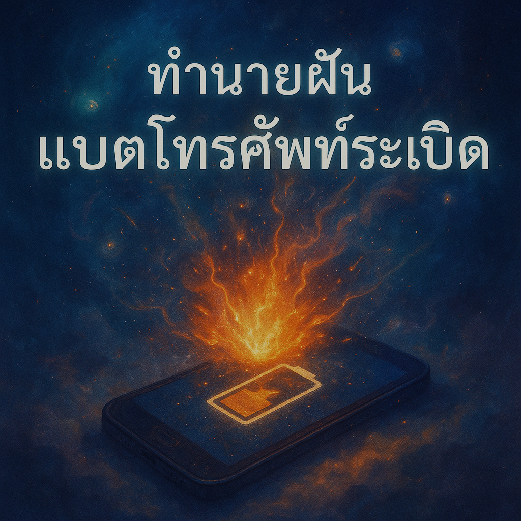ทำนายฝัน แบตโทรศัพท์ระเบิด