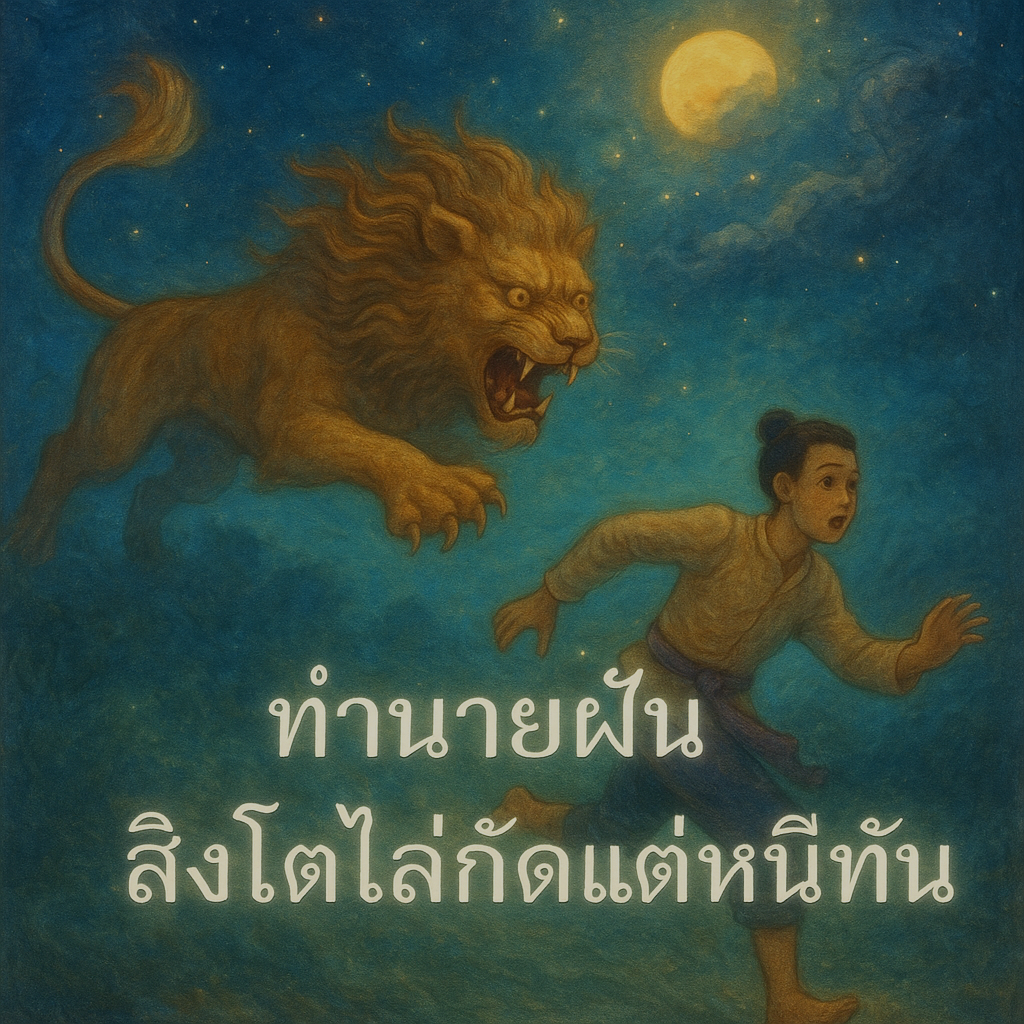 สิงโตไล่กัดแต่หนีทัน