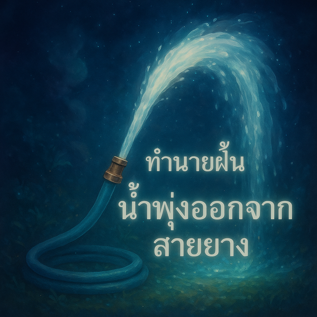 น้ำพุ่งออกจากสายยาง