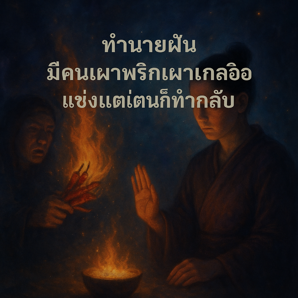 ทำนายฝัน มีคนเผาพริกเผาเกลือแช่งแต่ตนก็ทำกลับ