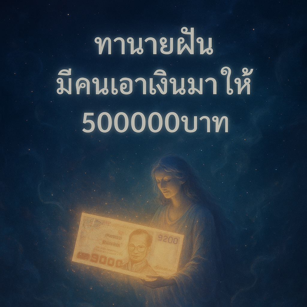 มีคนเอาเงินมาให้500000บาท