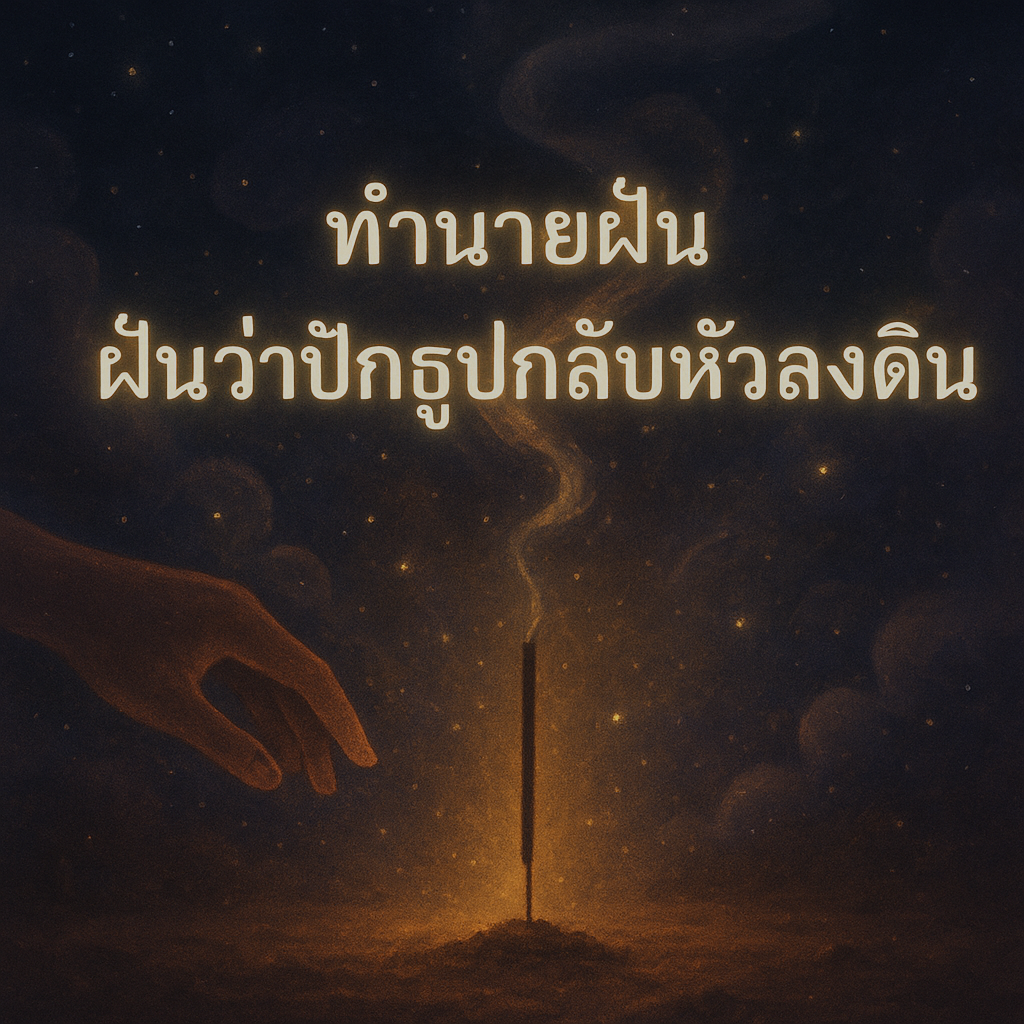 ทำนายฝัน ฝันว่าปักธูปกลับหัวลงดิน