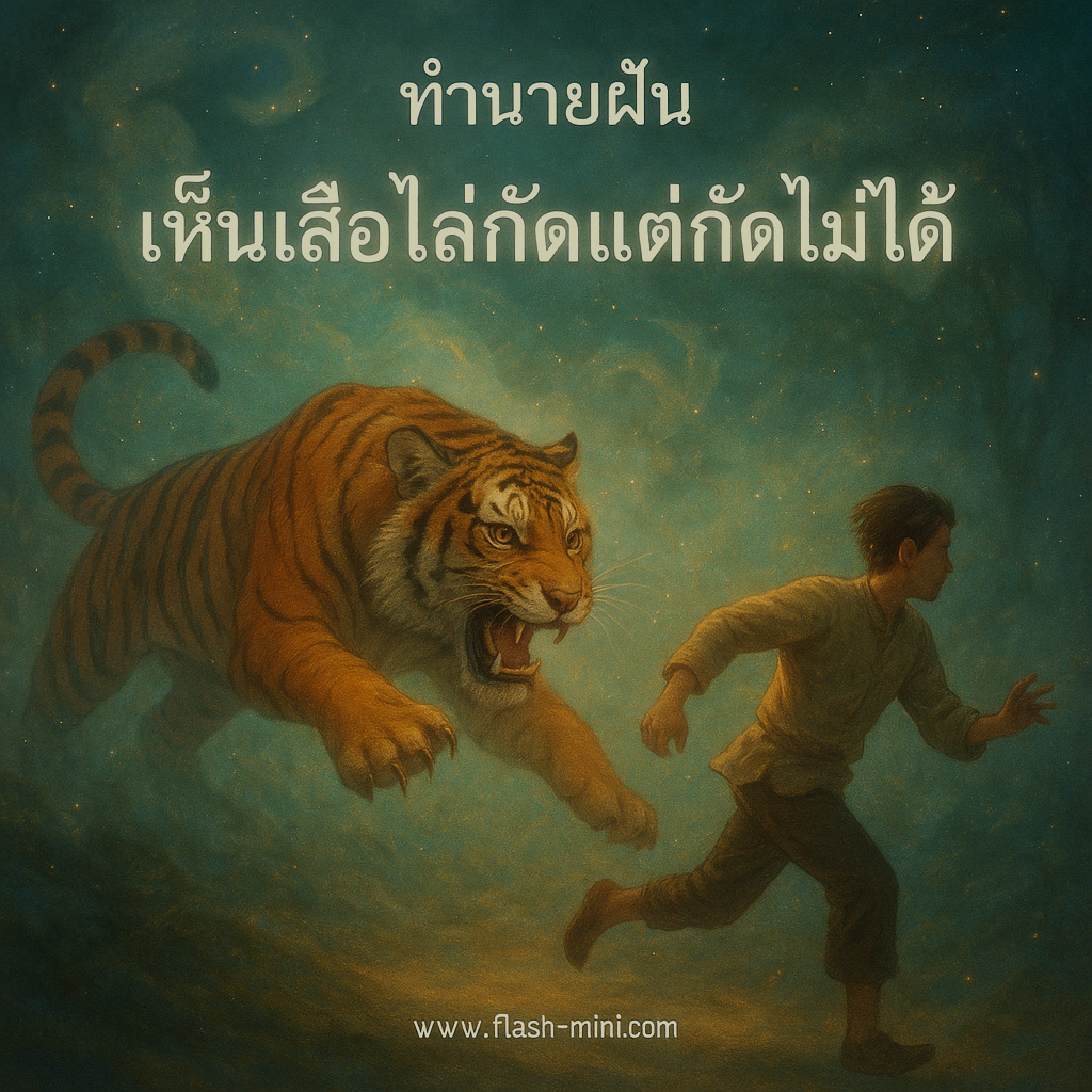 ทำนายฝัน เห็นเสือไล่กัดแต่กัดไม่ได้
