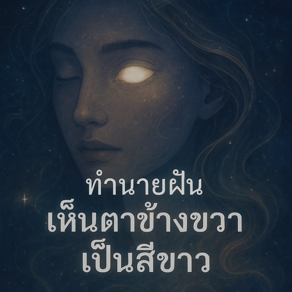 เห็นตาข้างขวาเป็นสีขาว