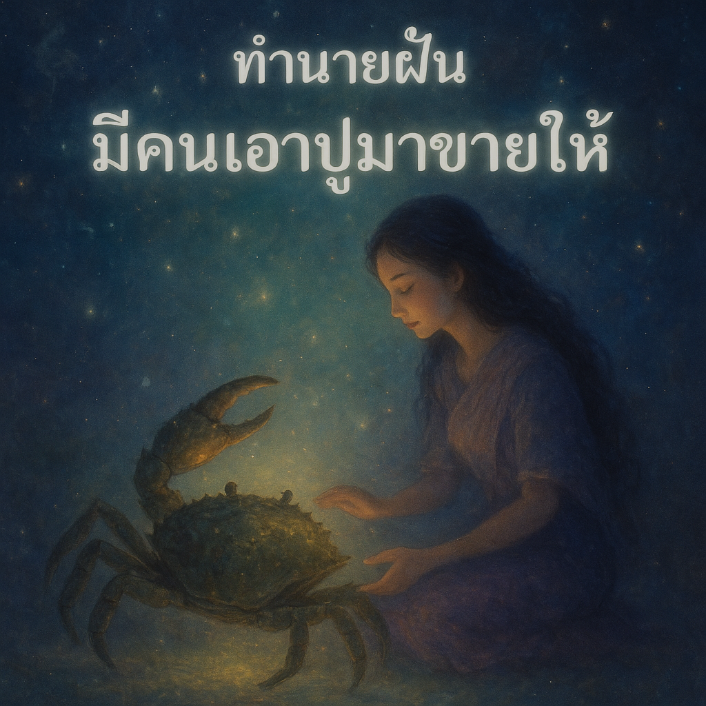 ทำนายฝัน มีคนเอาปูมาขายให้