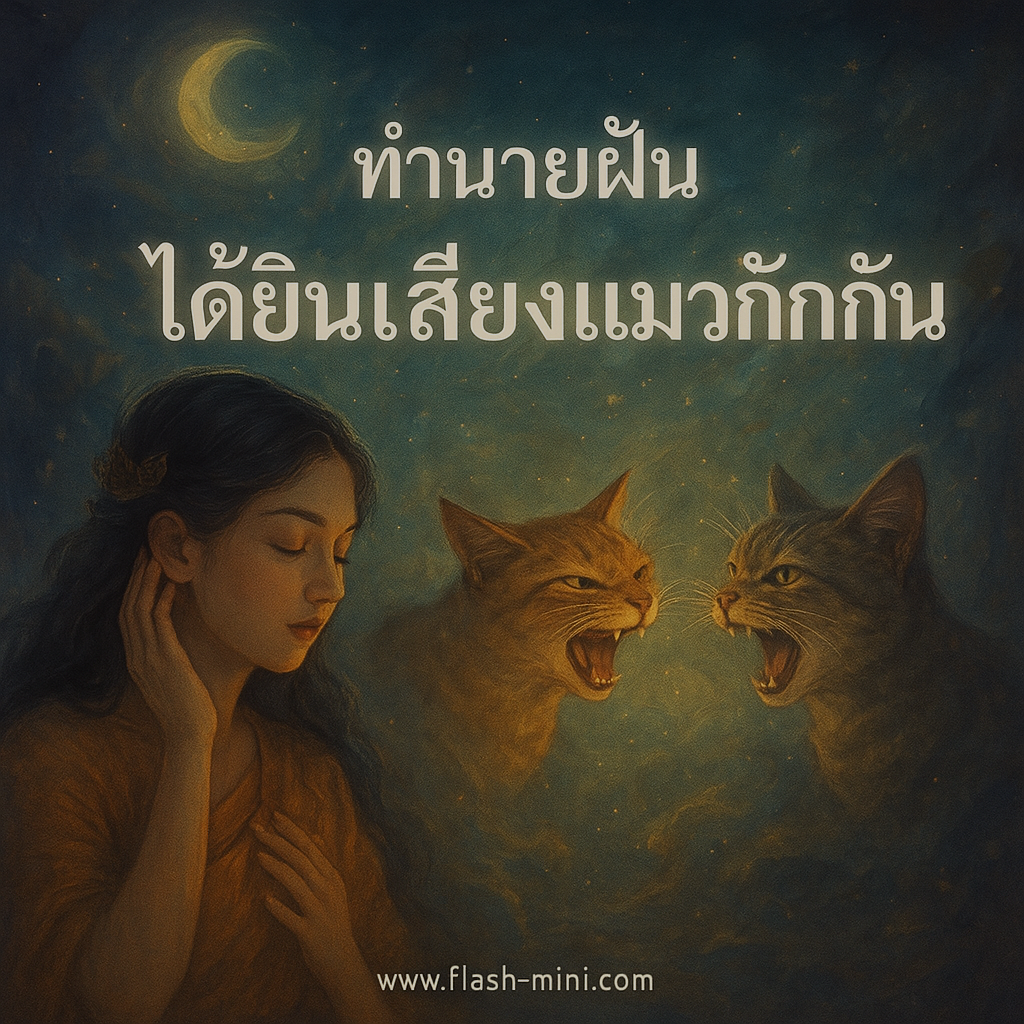 ทำนายฝัน ได้ยินเสียงแมวกัดกัน