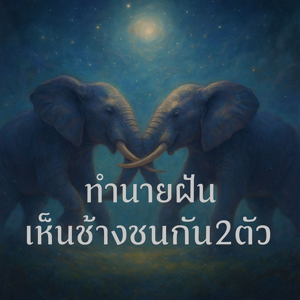 เห็นช้างชนกัน2ตัว