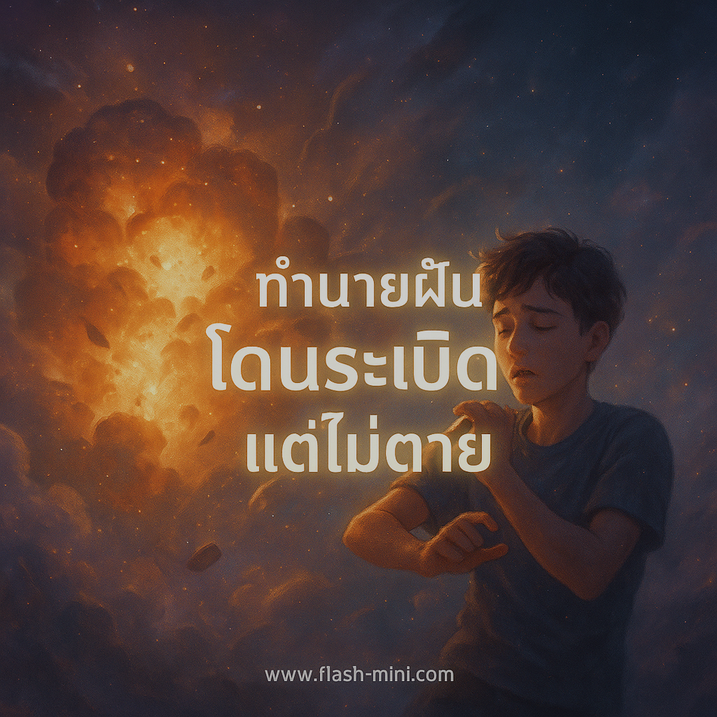 ทำนายฝัน โดนระเบิดแต่ไม่ตาย