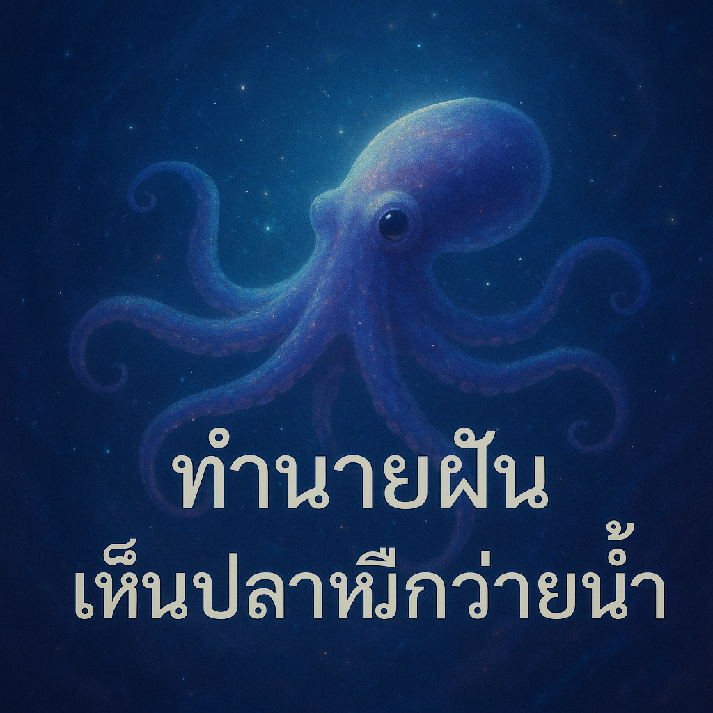 เห็นปลาหมึกว่ายน้ำ