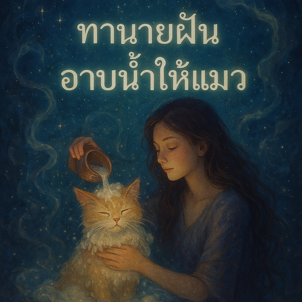 ทำนายฝัน อาบน้ำให้แมว