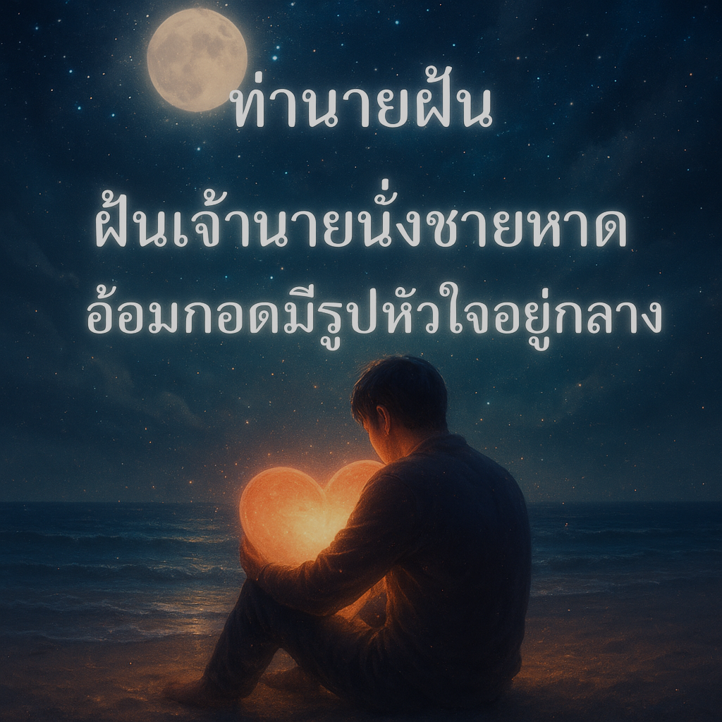 ฝันเจ้านายนั่งชายหาดอ้อมกอดมีรูปหัใจอยู่กลางด