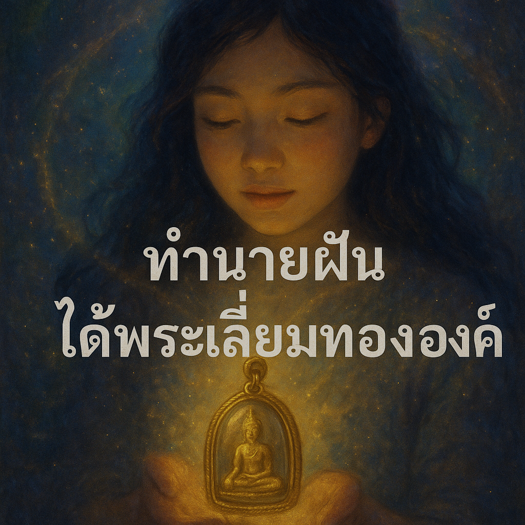 ทำนายฝัน ได้พระเลี่ยมทอง1องค์