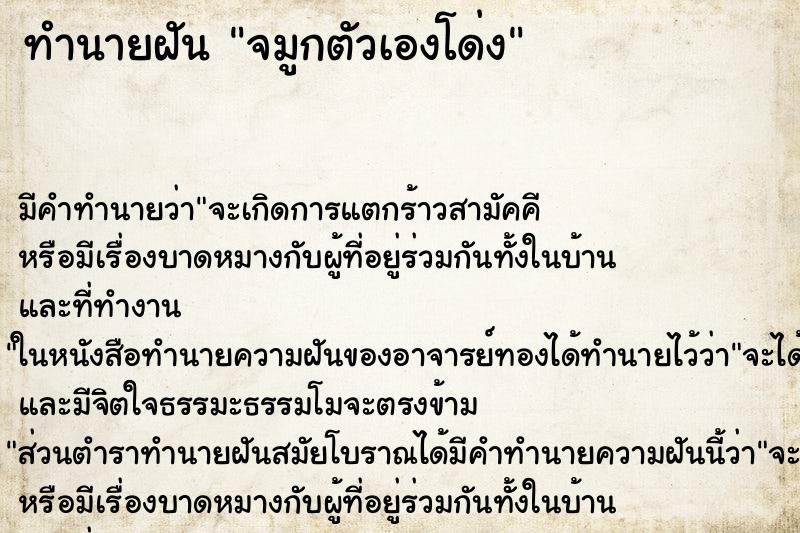 ทำนายฝันจมูกตัวเองโด่ง ทำนายฝันทำนายฝันจมูกตัวเองโด่ง