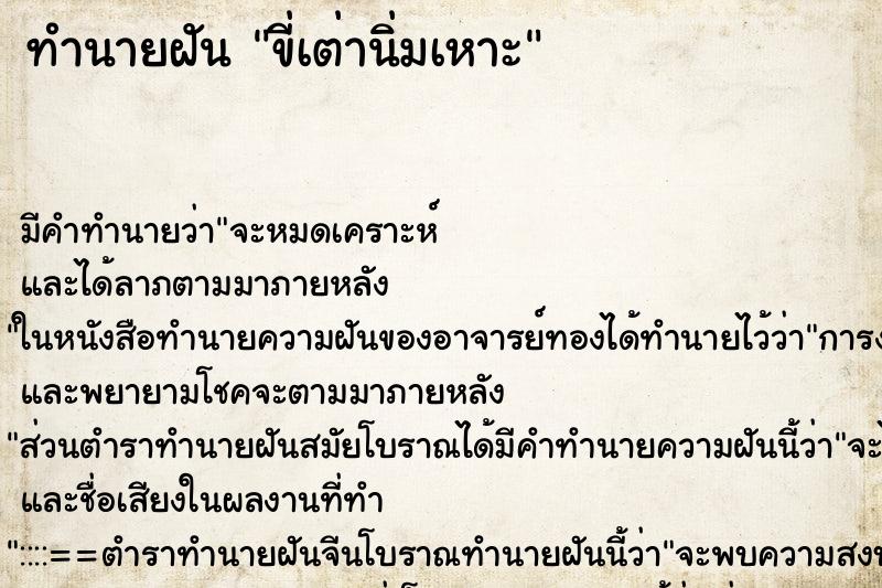 ทำนายฝัน ขี่เต่านิ่มเหาะ ทำนายฝัน ขี่เต่านิ่มเหาะ
