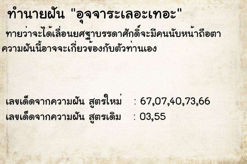 ทำนายฝัน อุจจาระเลอะเทอะ ทำนายฝัน อุจจาระเลอะเทอะ