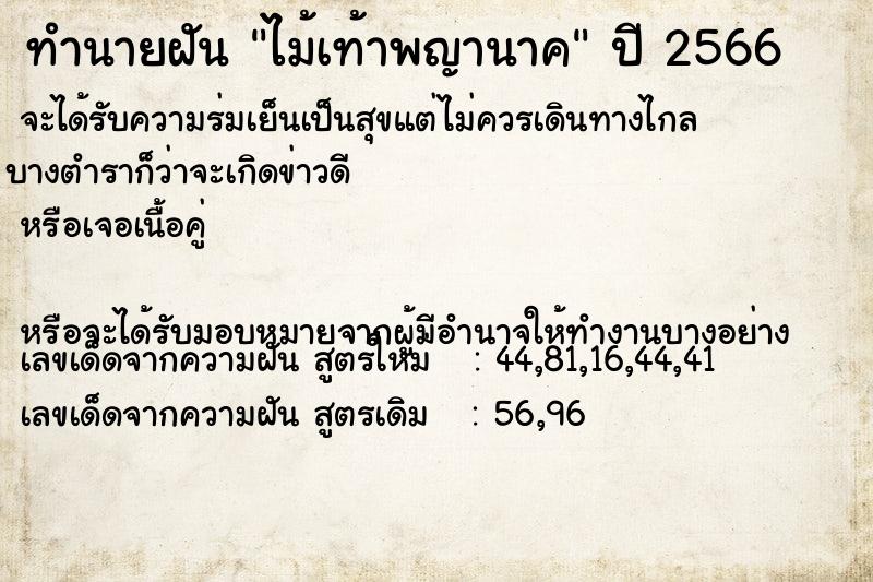 ทำนายฝัน ไม้เท้าพญานาค