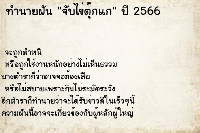 ทำนายฝัน จับไข่ตุ๊กแก ทำนายฝัน จับไข่ตุ๊กแก
