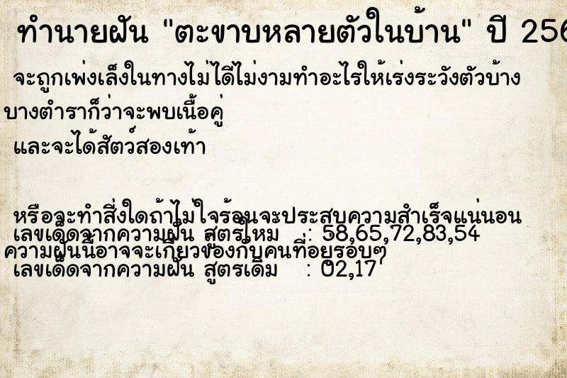 ทำนายฝันตะขาบหลายตัวในบ้าน ทำนายฝันทำนายฝันตะขาบหลายตัวในบ้าน