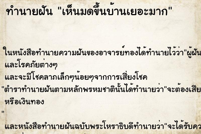 ทำนายฝัน เห็นมดขึ้นบ้านเยอะมาก ทำนายฝัน เห็นมดขึ้นบ้านเยอะมาก