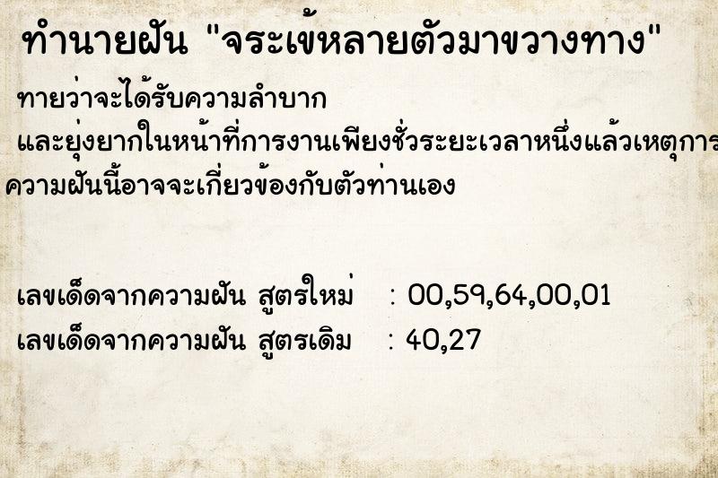 ทำนายฝันจระเข้หลายตัวมาขวางทาง ทำนายฝันทำนายฝันจระเข้หลายตัวมาขวางทาง