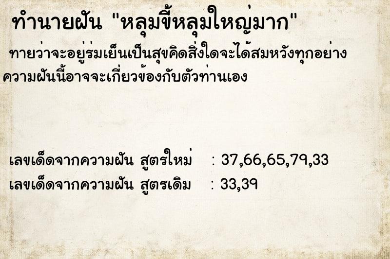 ทำนายฝัน หลุมขี้หลุมใหญ่มาก ทำนายฝัน หลุมขี้หลุมใหญ่มาก