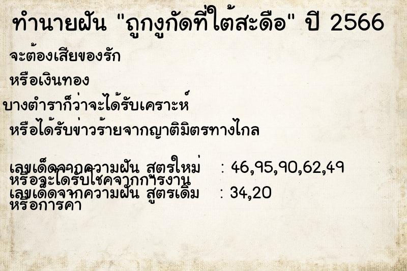 ทำนายฝันถูกงูกัดที่ใต้สะดือ ทำนายฝันทำนายฝันถูกงูกัดที่ใต้สะดือ