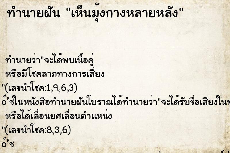 ทำนายฝัน เห็นมุ้งกางหลายหลัง ทำนายฝัน เห็นมุ้งกางหลายหลัง