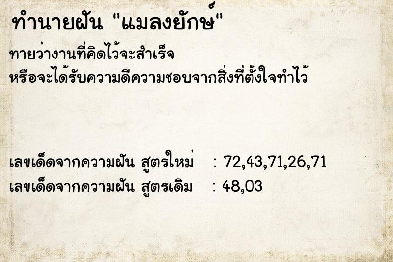 ทำนายฝัน แมลงยักษ์ ทำนายฝัน แมลงยักษ์