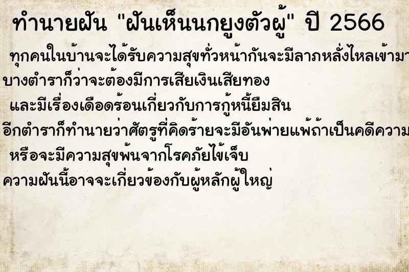ทำนายฝันฝันเห็นนกยูงตัวผู้ ทำนายฝันทำนายฝันฝันเห็นนกยูงตัวผู้
