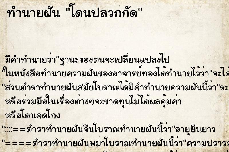 ทำนายฝัน โดนปลวกกัด ทำนายฝัน โดนปลวกกัด
