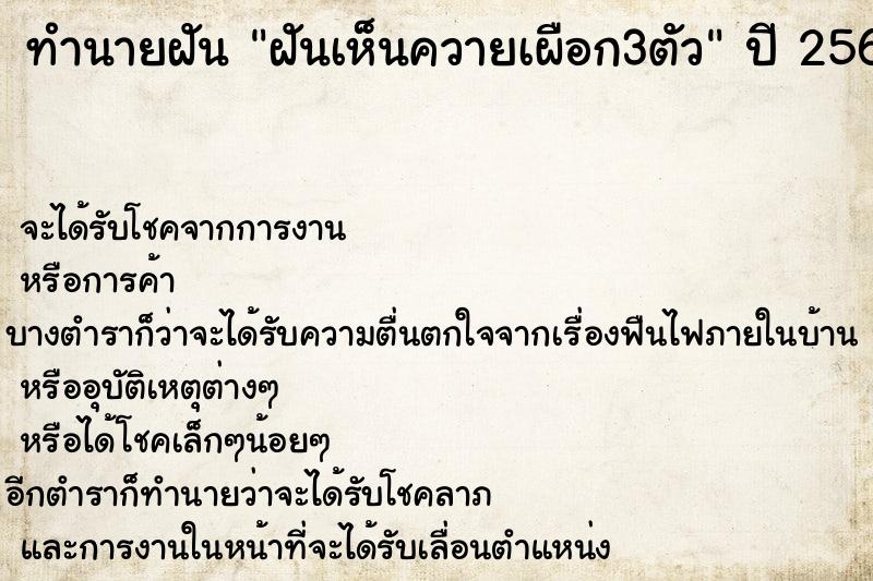 ทำนายฝันฝันเห็นควายเผือก3ตัว ทำนายฝันทำนายฝันฝันเห็นควายเผือก3ตัว