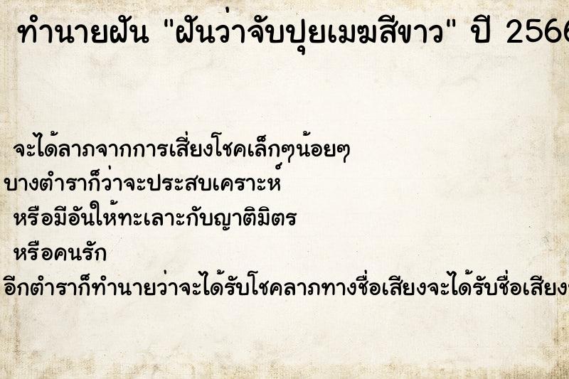 ทำนายฝันฝันว่าจับปุยเมฆสีขาว ทำนายฝันทำนายฝันฝันว่าจับปุยเมฆสีขาว