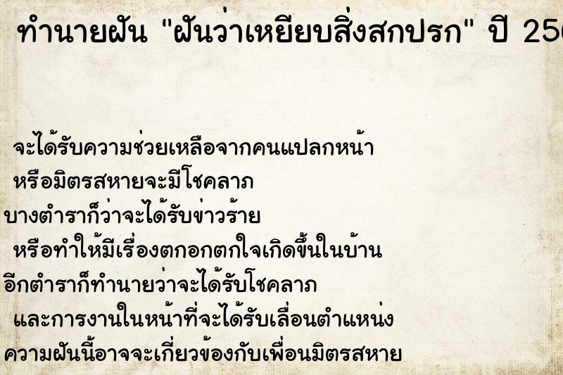 ทำนายฝันฝันว่าเหยียบสิ่งสกปรก ทำนายฝันทำนายฝันฝันว่าเหยียบสิ่งสกปรก