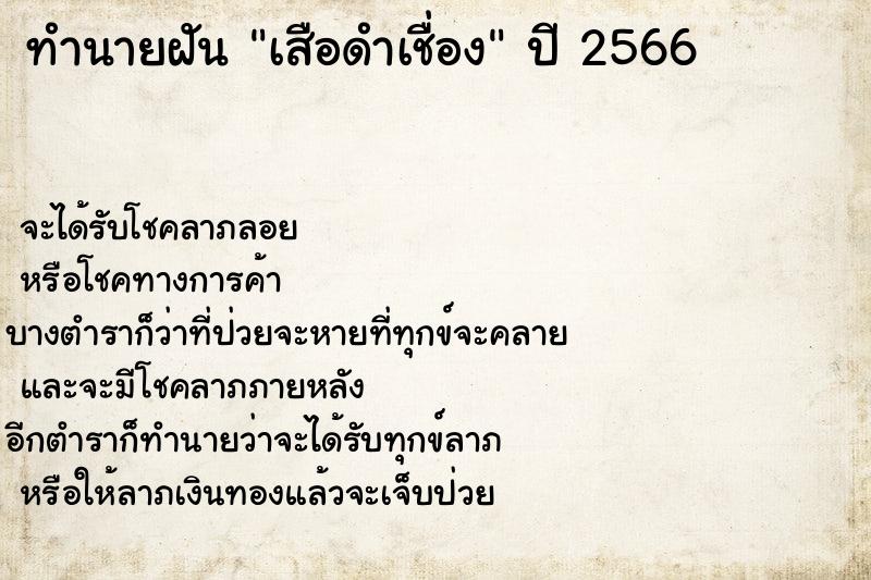 ทำนายฝัน เสือดำเชื่อง
