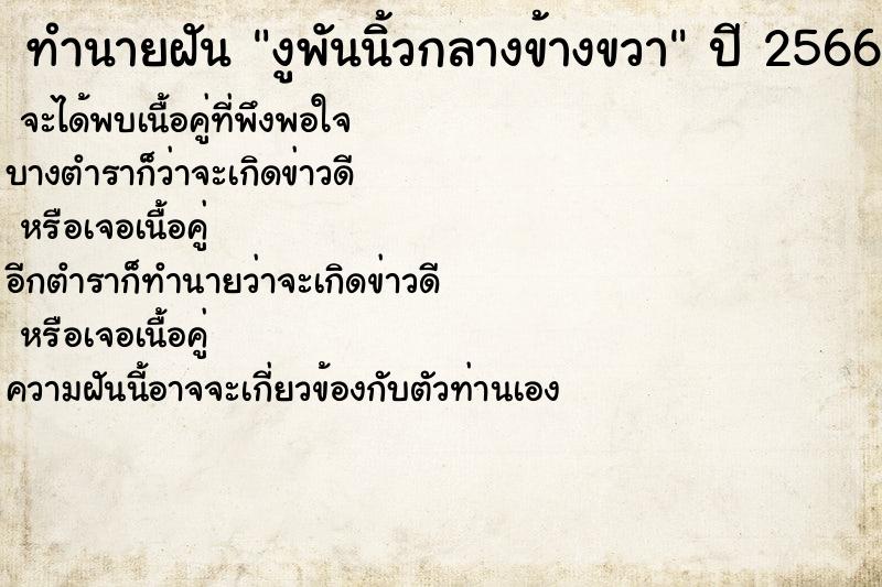 ทำนายฝันงูพันนิ้วกลางข้างขวา ทำนายฝันทำนายฝันงูพันนิ้วกลางข้างขวา