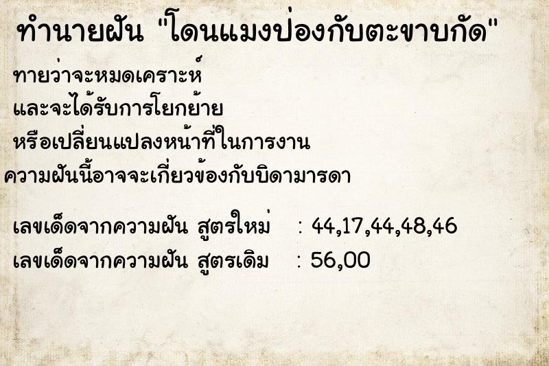 ทำนายฝัน โดนแมงป่องกับตะขาบกัด ทำนายฝัน โดนแมงป่องกับตะขาบกัด
