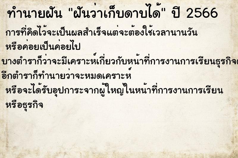ทำนายฝันฝันว่าเก็บดาบได้ ทำนายฝันทำนายฝันฝันว่าเก็บดาบได้