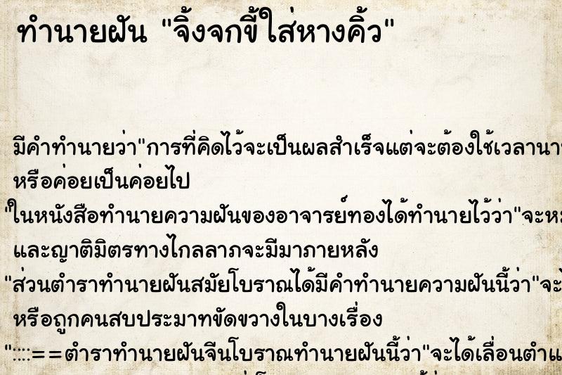 ทำนายฝันจิ้งจกขี้ใส่หางคิ้ว ทำนายฝันทำนายฝันจิ้งจกขี้ใส่หางคิ้ว