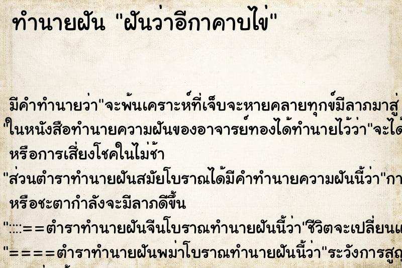 ทำนายฝัน ฝันว่าอีกาคาบไข่ ทำนายฝัน ฝันว่าอีกาคาบไข่