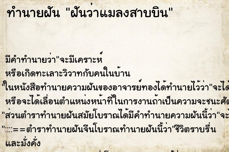 ทำนายฝัน ฝันว่าแมลงสาบบิน ทำนายฝัน ฝันว่าแมลงสาบบิน