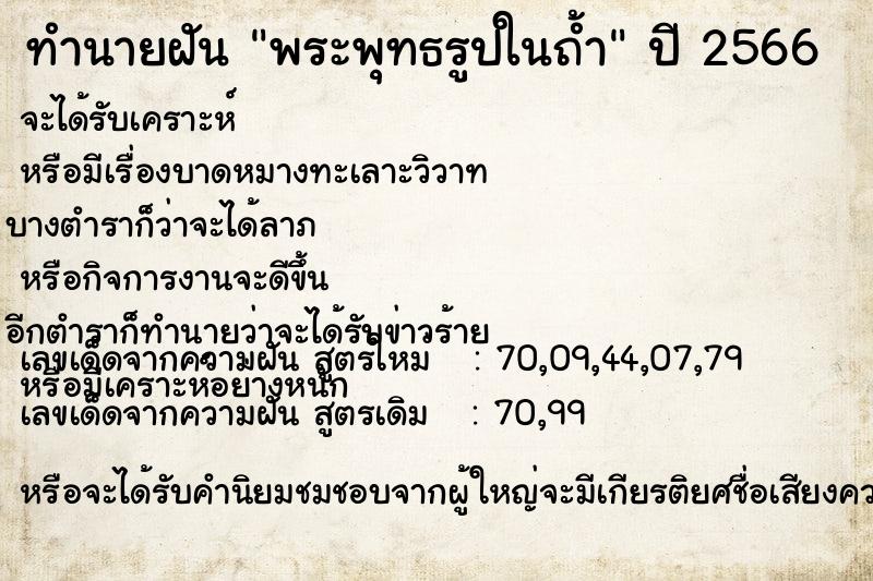 ทำนายฝัน พระพุทธรูปในถ้ำ ทำนายฝัน พระพุทธรูปในถ้ำ