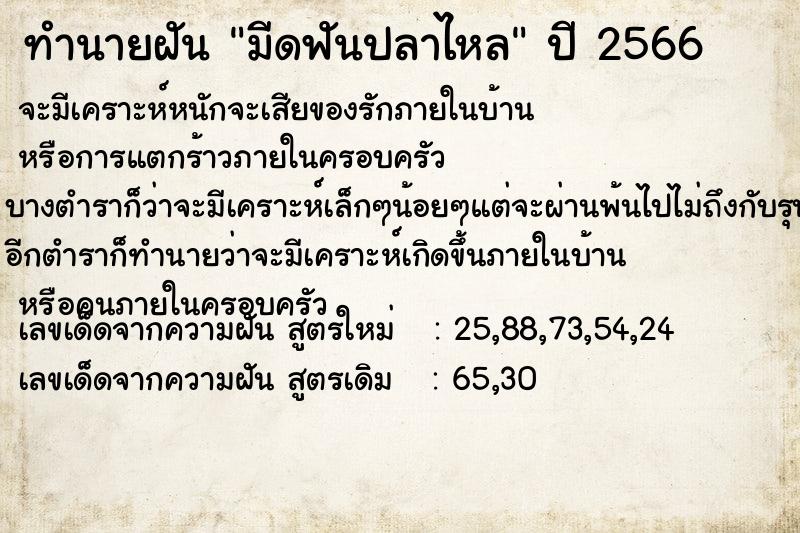 ทำนายฝันมีดฟันปลาไหล ทำนายฝันทำนายฝันมีดฟันปลาไหล