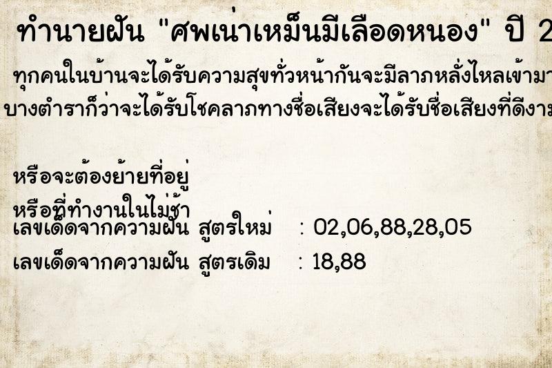 ทำนายฝัน ศพเน่าเหม็นมีเลือดหนอง ทำนายฝัน ศพเน่าเหม็นมีเลือดหนอง