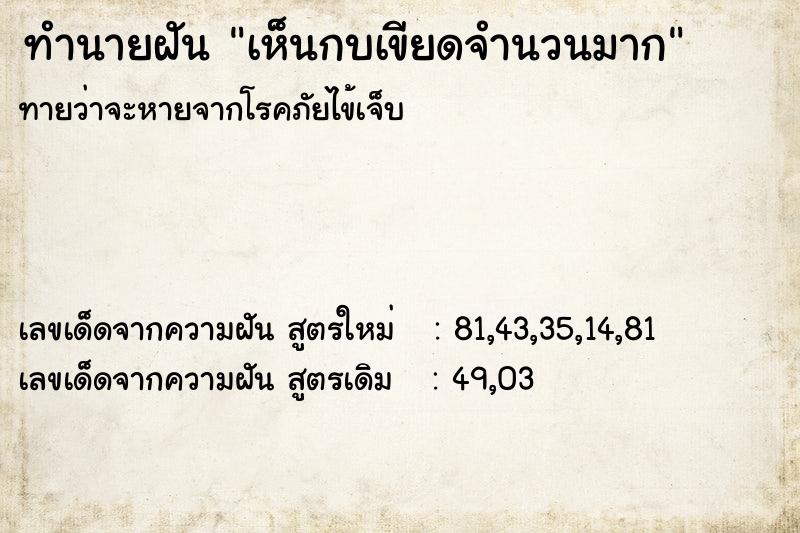 ทำนายฝันทำนายฝันเห็นกบเขียดจำนวนมาก