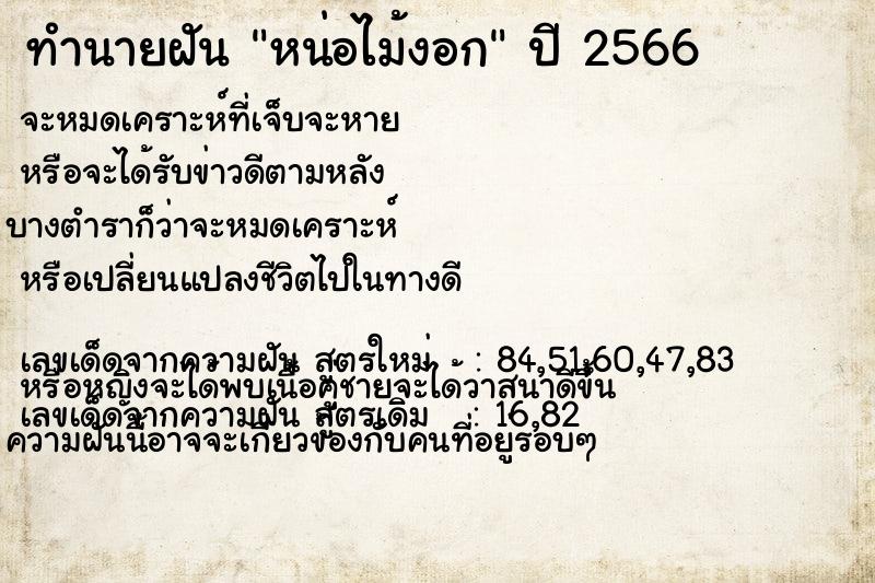 ทำนายฝันทำนายฝันหน่อไม้งอก