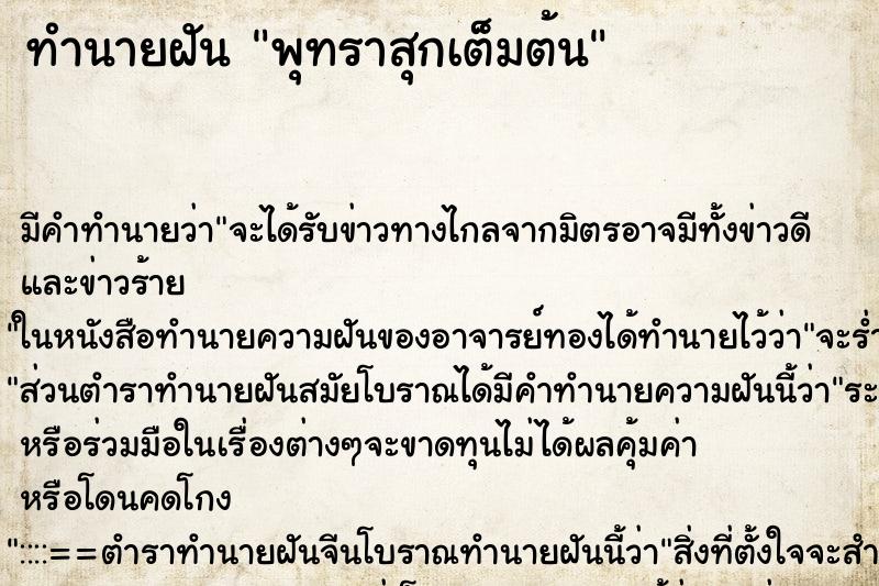 ทำนายฝัน พุทราสุกเต็มต้น ตำราโบราณ แม่นที่สุดในโลก